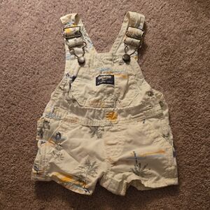 OshKosh B'gosh Cream and Blue Kids Overalls